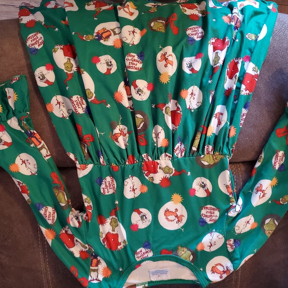 Toddler girls boutique The Grinch Christmas dress with red ruffled pants